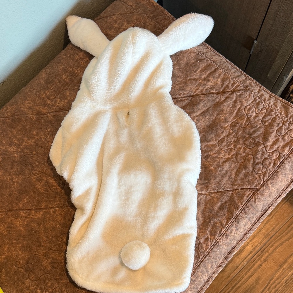 Cozy White Bunny Dog Sweater